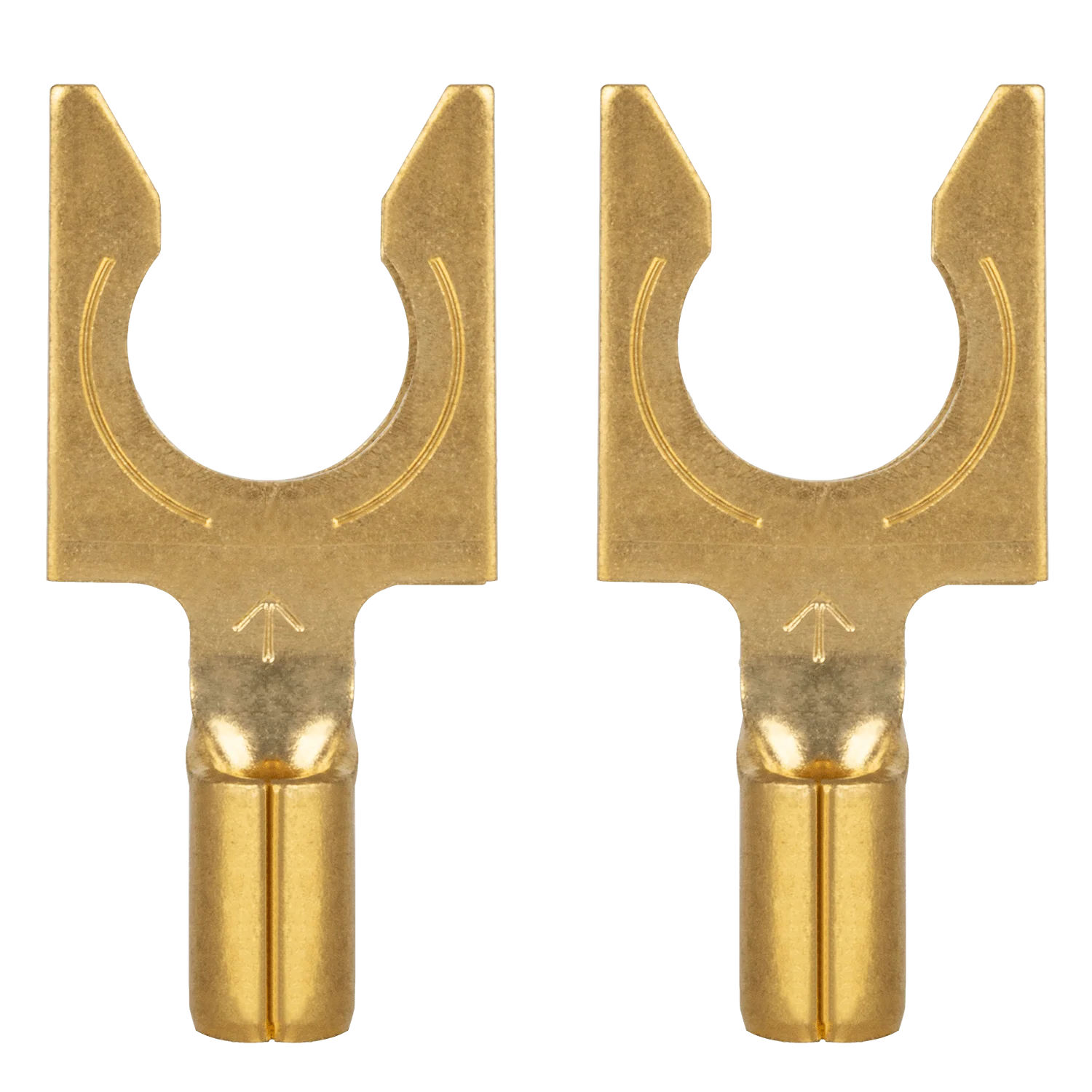 AudioQuest 1410 Spade Connectors – Fits 3/16" Binding Posts (Supports up to 14 AWG)