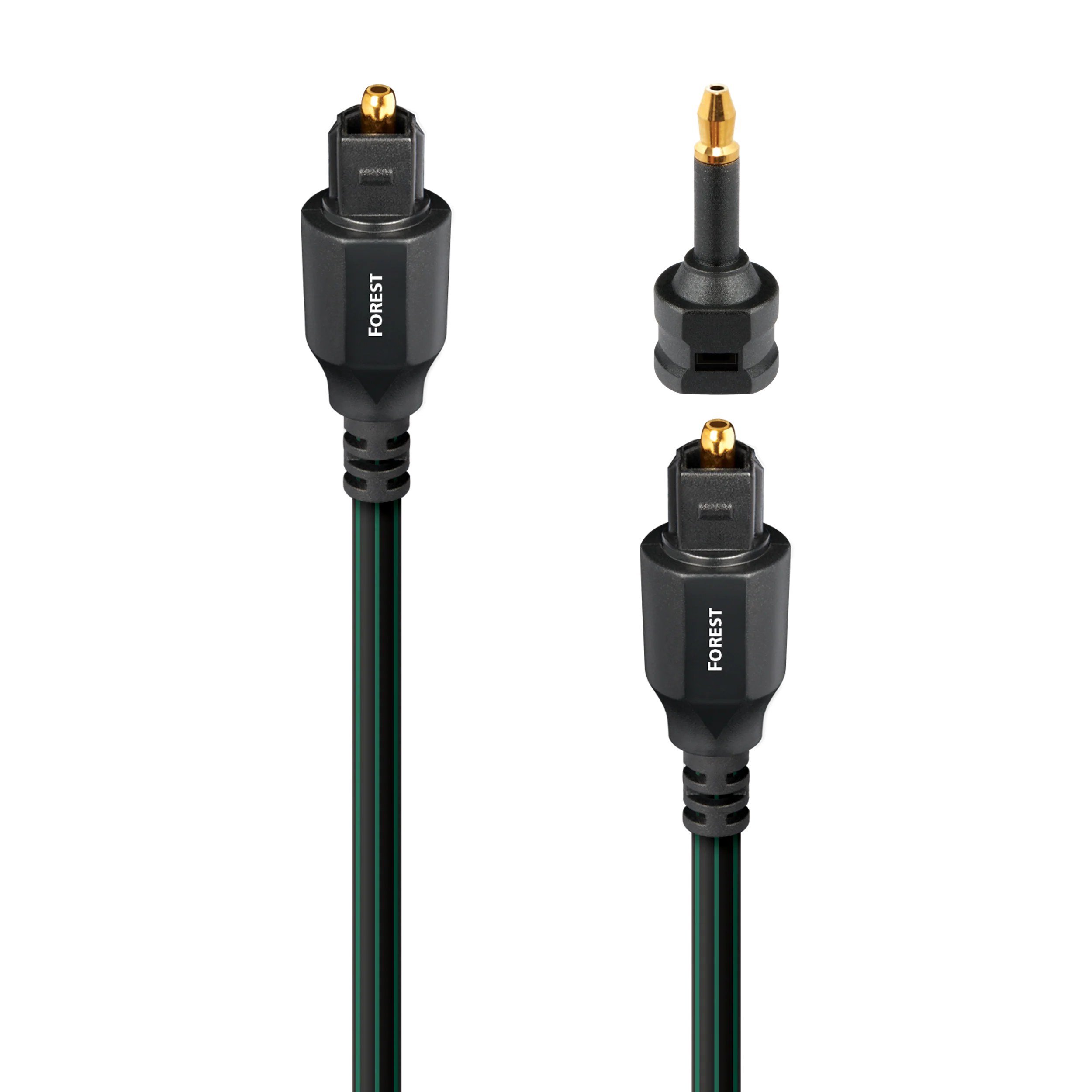 AudioQuest Forest Optical i-Pack Toslink Fiber-Optic Cable + Mini-Adaptor - Installer 5-Pack - Image 2