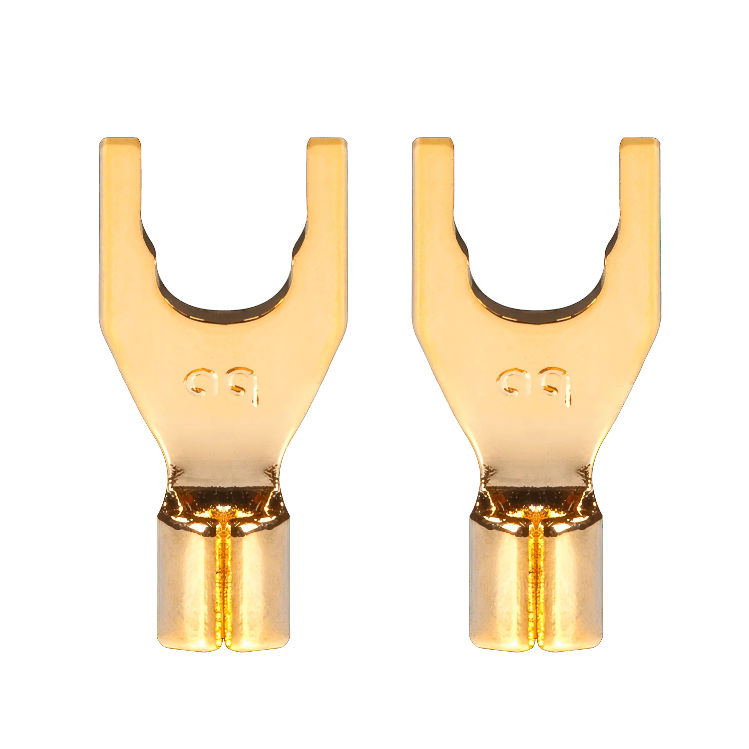 AudioQuest P10M Spade Connectors – Fits 1/4" and 5/16" Binding Posts (Supports up to 10 AWG)