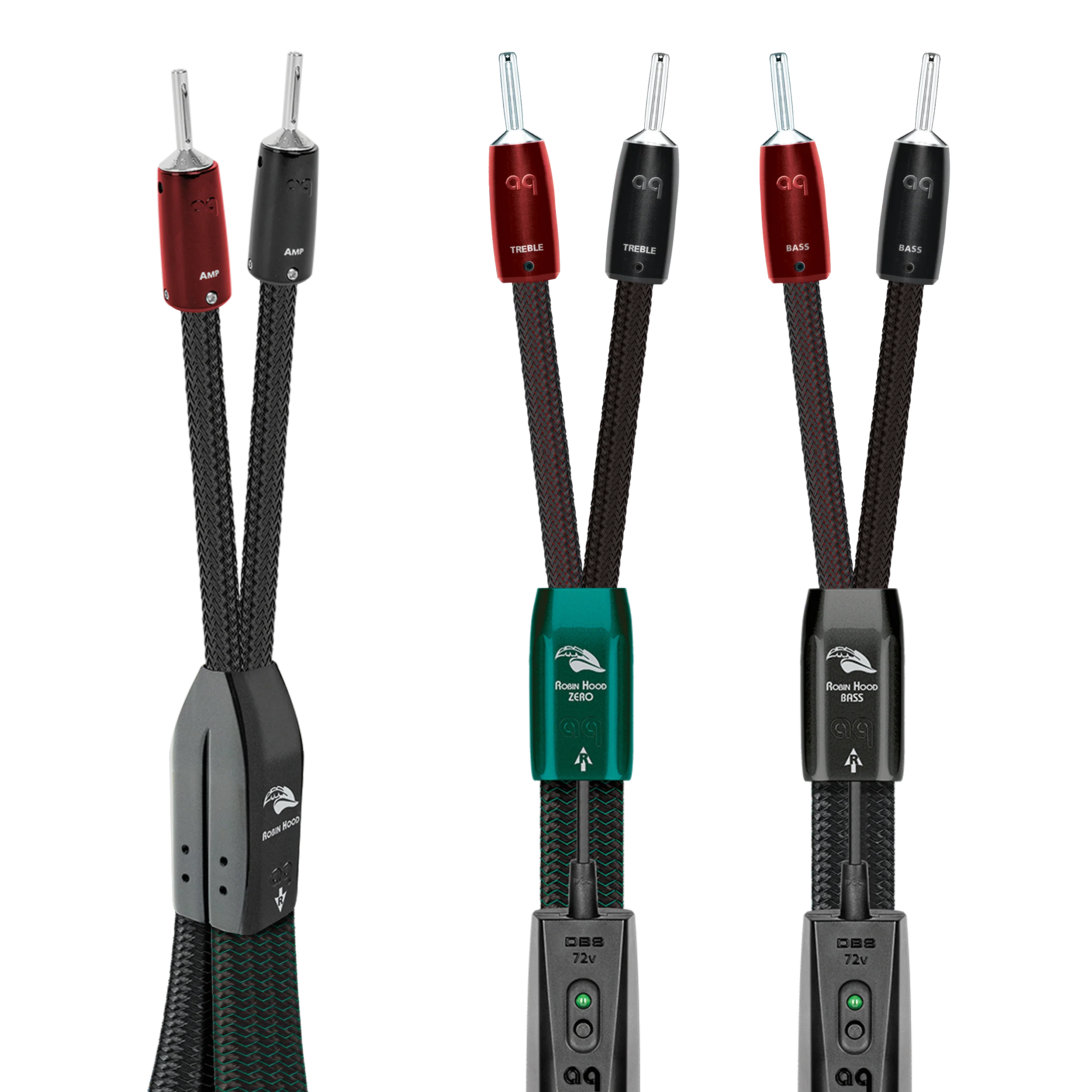 AudioQuest Robin Hood ZERO BiWire COMBO Speaker Cable w/ ZERO for Treble & BASS for Bass - Image 2