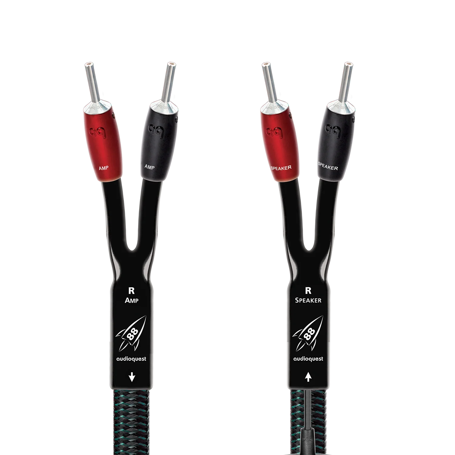 AudioQuest Rocket 88 Single BiAmp Speaker Cable w/ SureGrip 500 Connectors