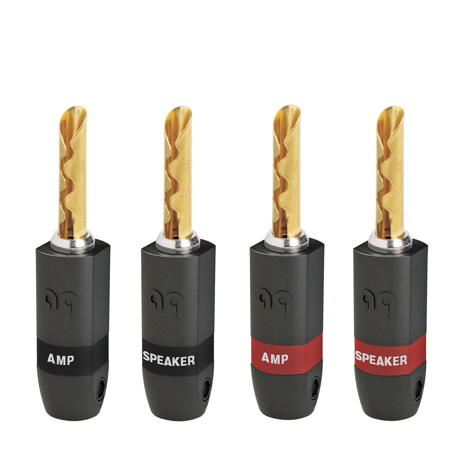 AudioQuest SureGrip® 300 Banana Speaker Connectors – Fits Standard Banana Jacks (Supports up to 9 AWG)