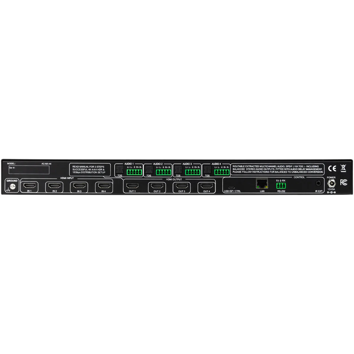 AVProEdge AC-MX-44 AV Pro Edge AC 4x4 Matrix - Image 2