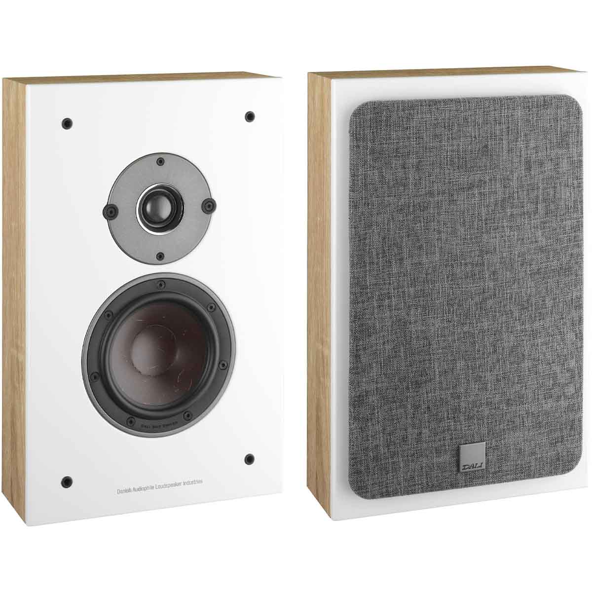 DALI OPEN BOX Oberon On-Wall Loudspeaker - Light Oak - Pair - A Grade