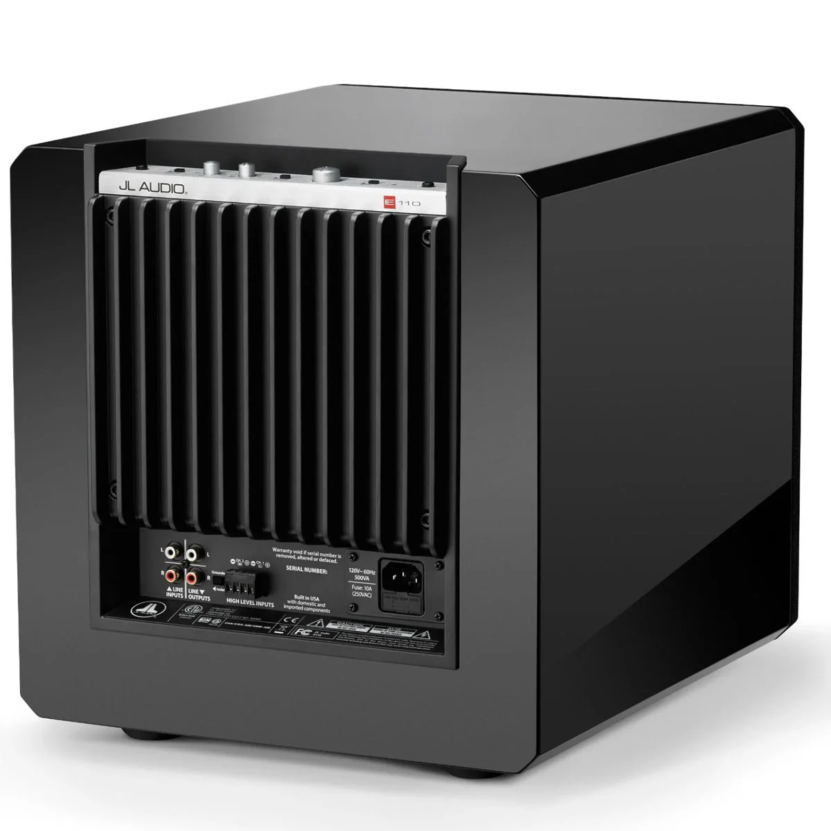 JL Audio E112 Powered Subwoofer - Gloss Black - Image 5