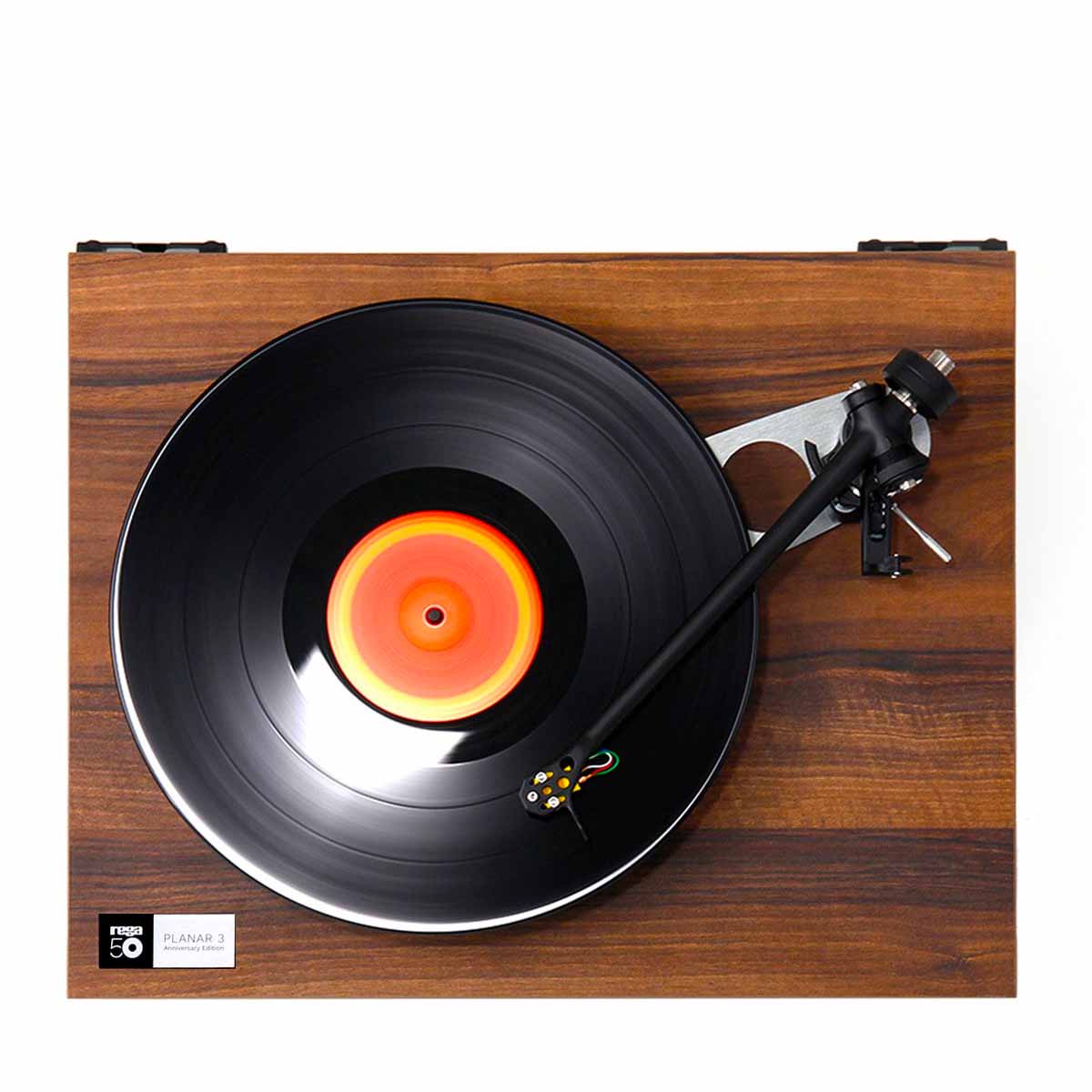 Rega Planar 3 50th Anniversary Edition Turntable - Walnut - Image 3