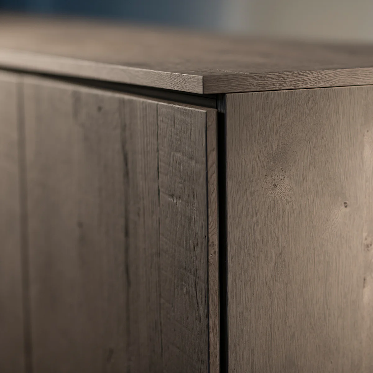 Salamander Designs Lancaster 329 Twin-Width AV Cabinet w/ Center Speaker Opening - Barnboard Oak - Image 3