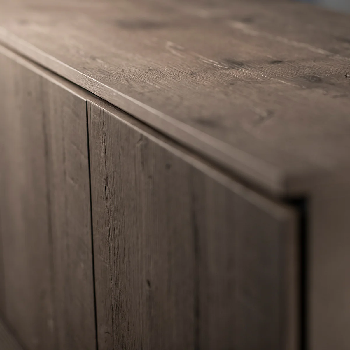 Salamander Designs Lancaster 329 Twin-Width AV Cabinet w/ Center Speaker Opening - Barnboard Oak - Image 4