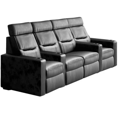 Salamander Designs TC3 Straight 4 Seat Combination Theater Chair - Black - Image 2