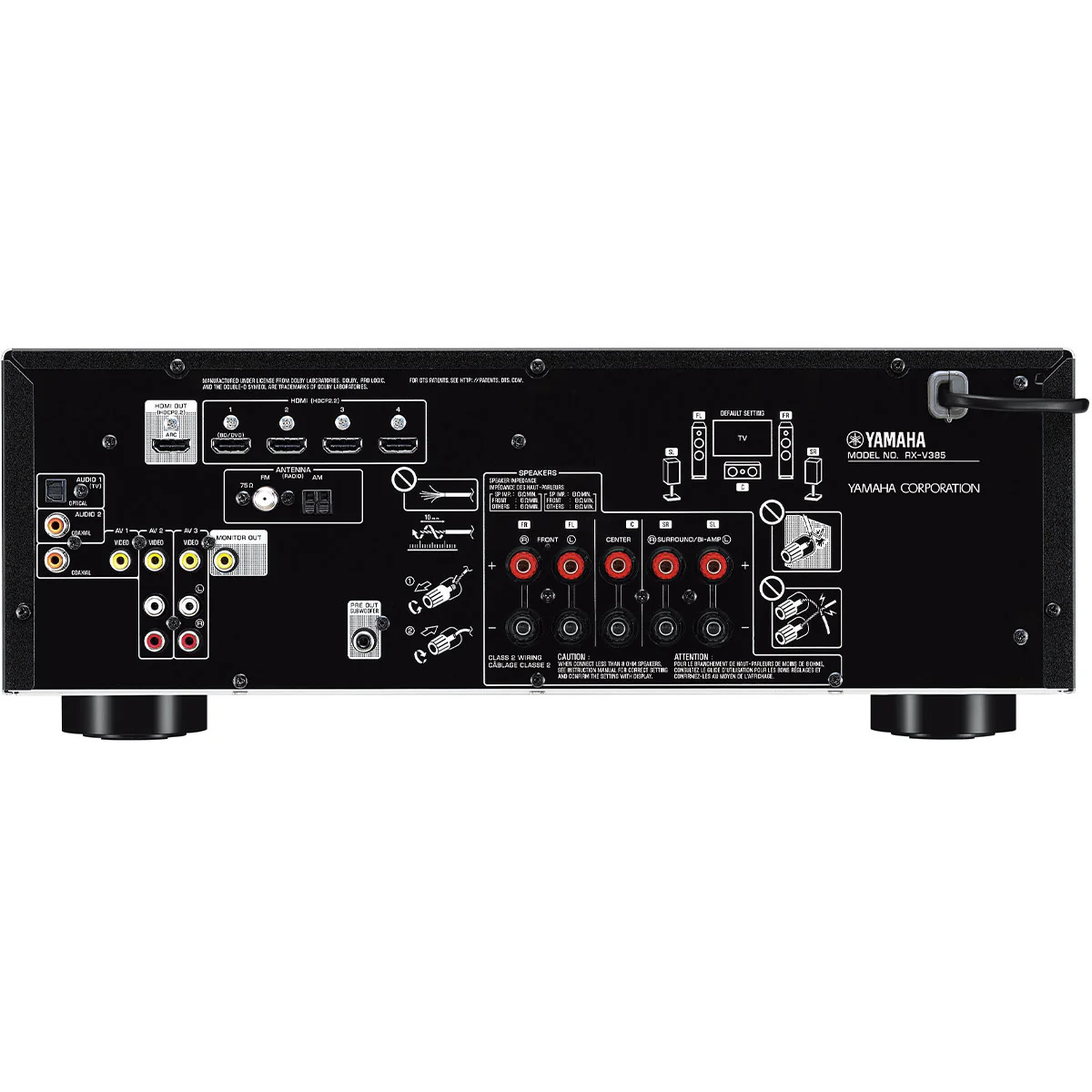 Yamaha RX-V385 5.1-Channel 4K Ultra HD AV Receiver - Image 2